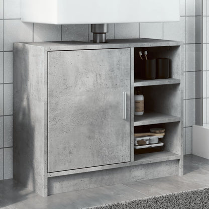 Mobile Lavabo Grigio Cemento 63x29x55 cm in Legno Multistrato | homemem39