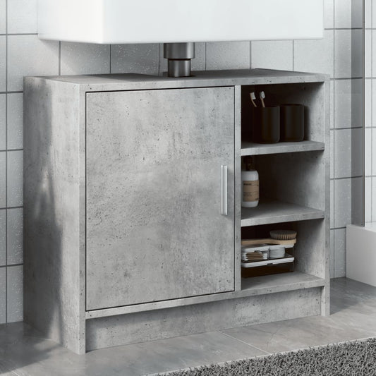 Mobile Lavabo Grigio Cemento 63x29x55 cm in Legno Multistrato | homemem39