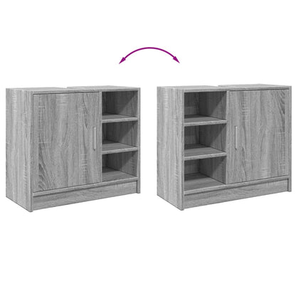 Mobile Lavabo Grigio Sonoma 63x29x55 cm in Legno Multistrato | homemem39