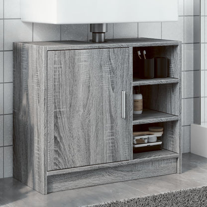 Mobile Lavabo Grigio Sonoma 63x29x55 cm in Legno Multistrato | homemem39