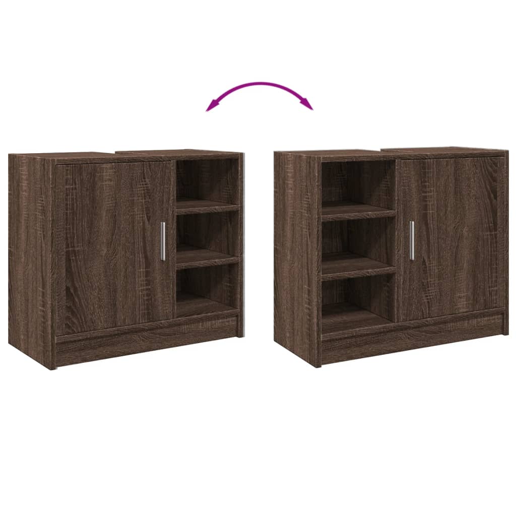 Mobile Lavabo Rovere Fumo 63x29x55 cm in Truciolare | homemem39