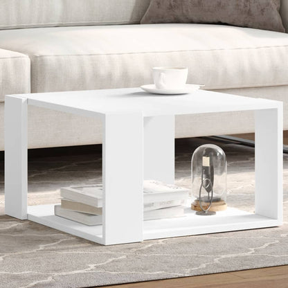 Tavolino da caffè bianco 51,5x51,5x30cm in legno ingegnerizzato