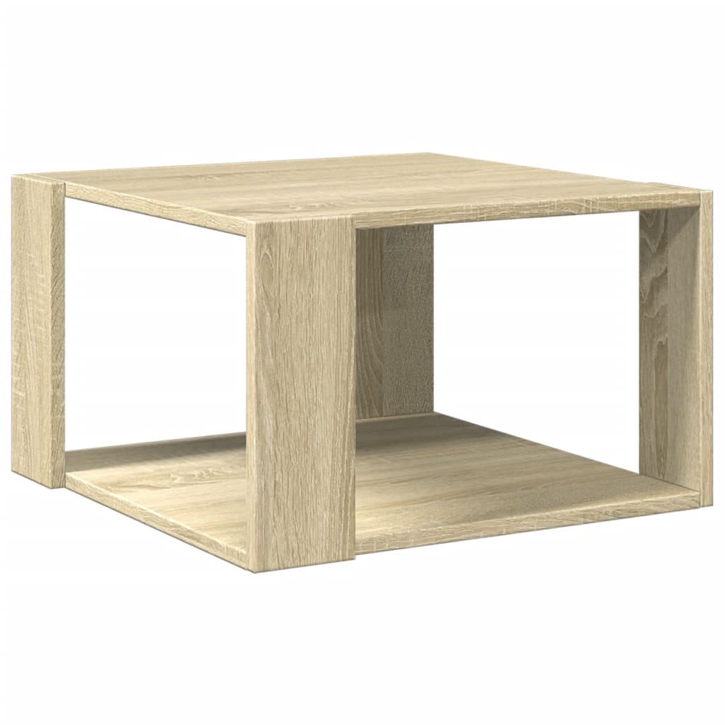 Tavolino Salotto Rovere Sonoma 51,5x51,5x30cm Legno Multistrato | homemem39