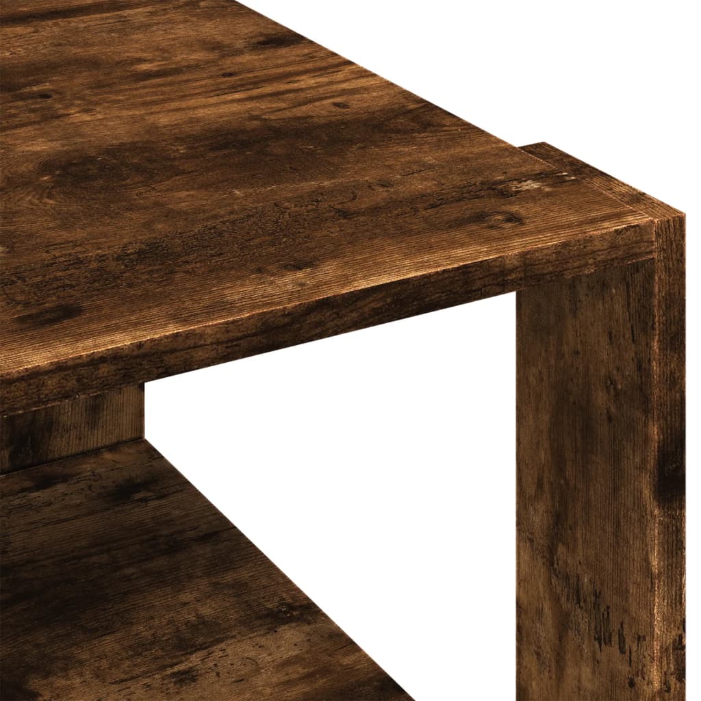 Tavolino Salotto Rovere Fumo 51,5x51,5x30cm Legno Multistrato