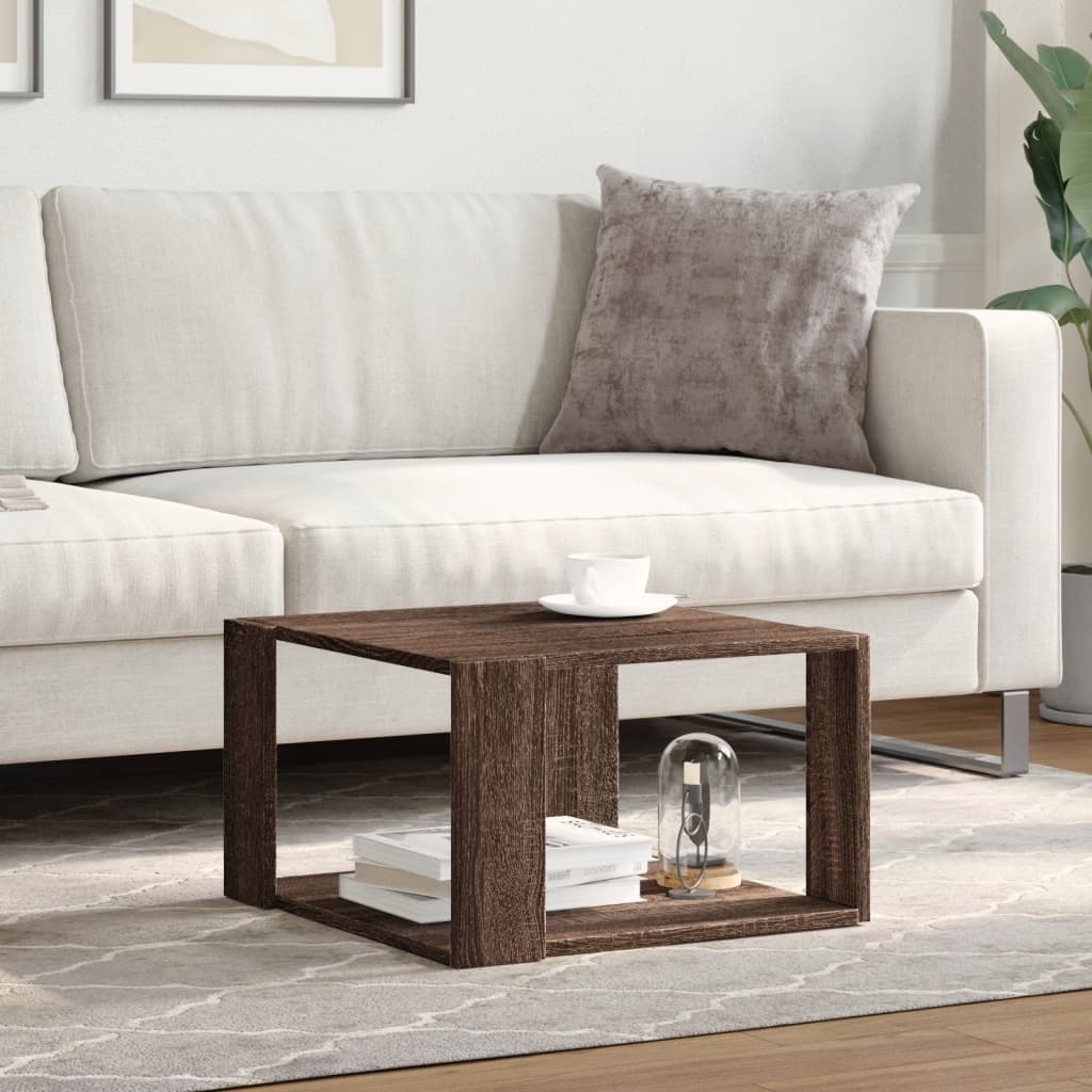 Tavolino Salotto Rovere Marrone 51,5x51,5x30 Legno Multistrato | homemem39