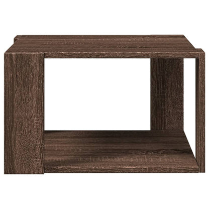 Tavolino Salotto Rovere Marrone 51,5x51,5x30 Legno Multistrato