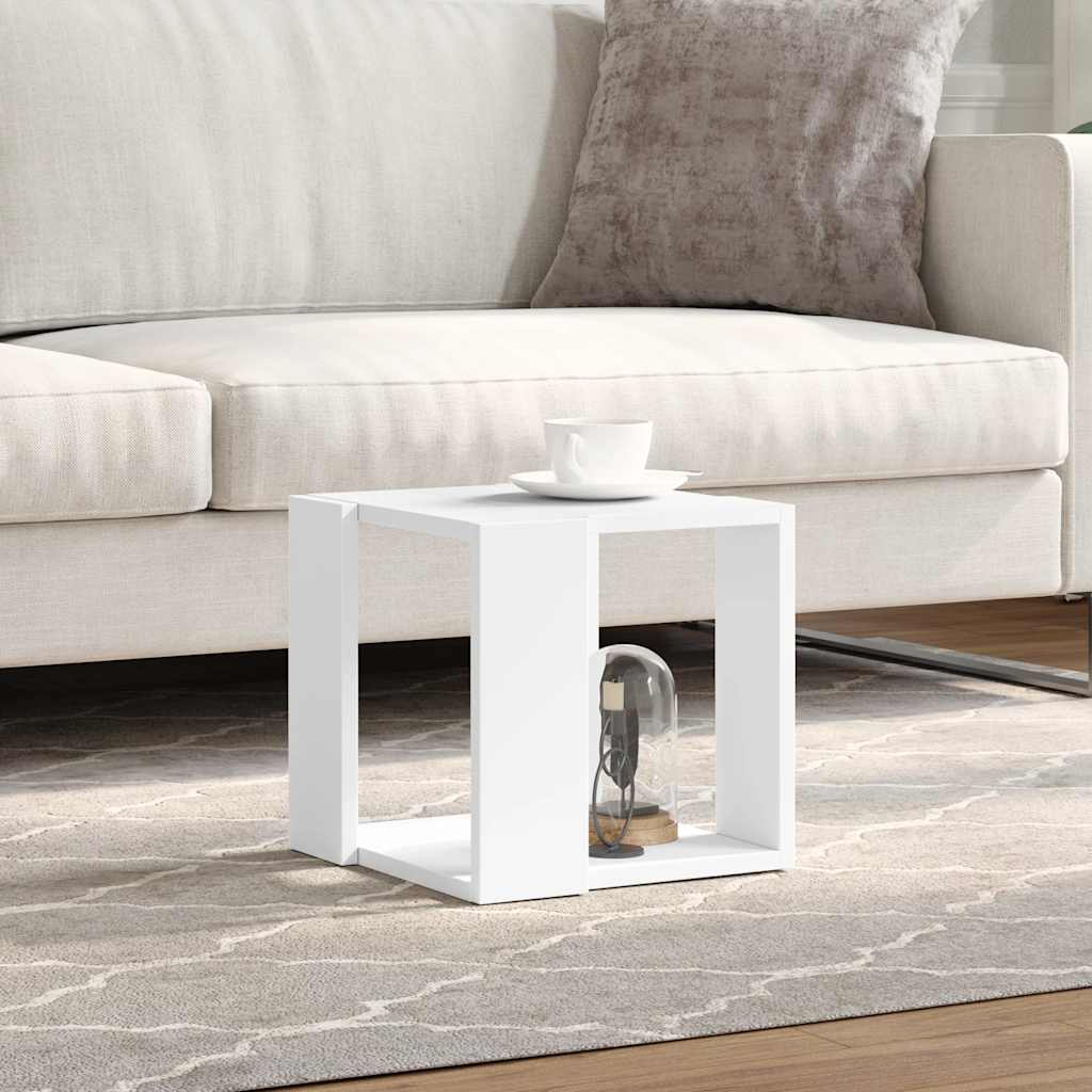 Tavolino da Salotto Bianco 32x32x30 cm in Legno Multistrato | homemem39