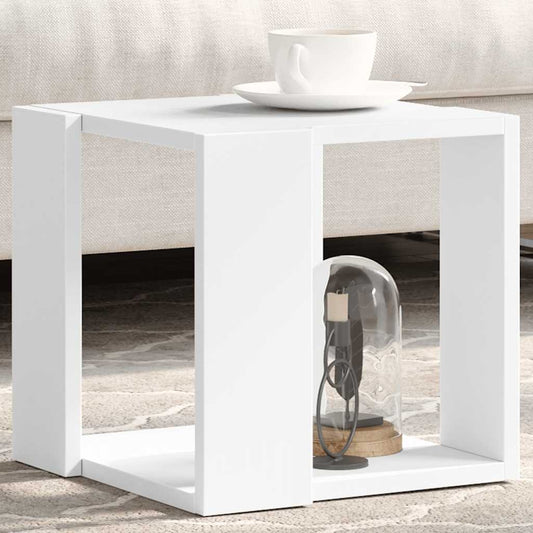 Tavolino da Salotto Bianco 32x32x30 cm in Legno Multistrato | homemem39