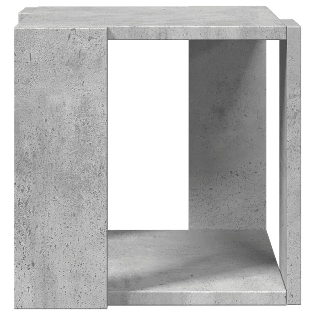 Tavolino da Salotto Grigio Cemento 32x32x30cm Legno Multistrato