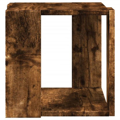 Tavolino da Salotto Rovere Fumo 32x32x30 cm Legno Multistrato