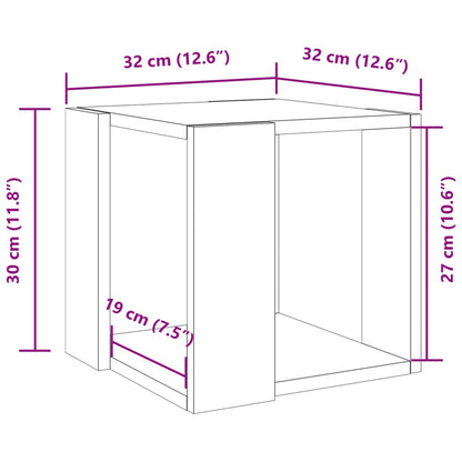 Tavolino da Salotto Grigio Sonoma 32x32x30cm Legno Multistrato