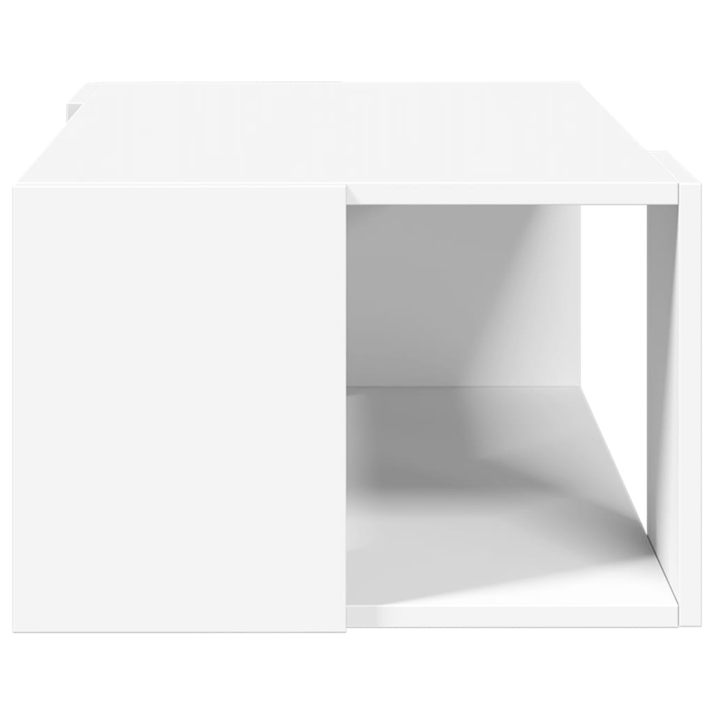 Tavolino da Salotto Bianco 89,5x48x30 cm in Legno Multistrato