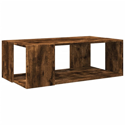 Tavolino da Salotto Rovere Fumo 89,5x48x30 cm Legno Multistrato