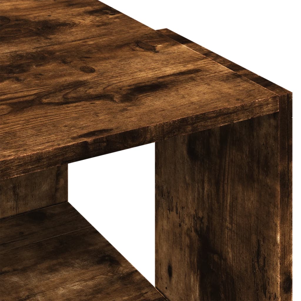 Tavolino da Salotto Rovere Fumo 89,5x48x30 cm Legno Multistrato