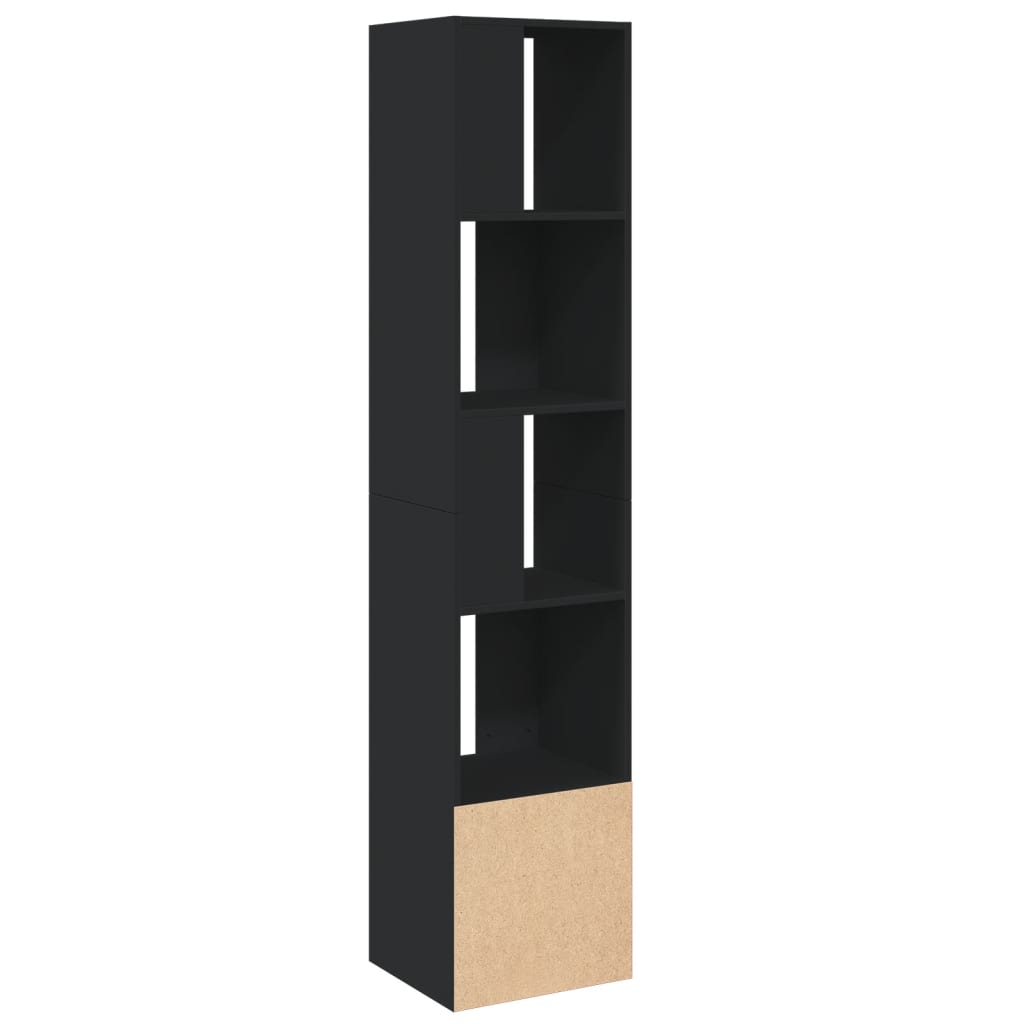 Libreria Nera 40x36x189 cm in Legno Multistrato