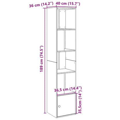 Libreria Rovere Sonoma 40x36x189 cm in Legno Multistrato