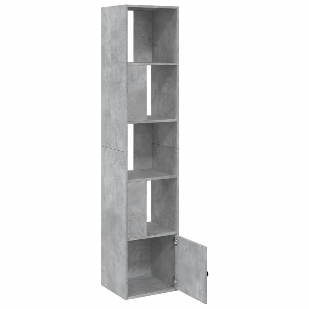 Libreria Grigio Cemento 40x36x189 cm in Legno Multistrato