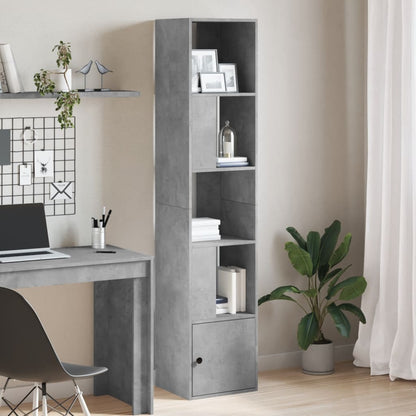 Libreria Grigio Cemento 40x36x189 cm in Legno Multistrato