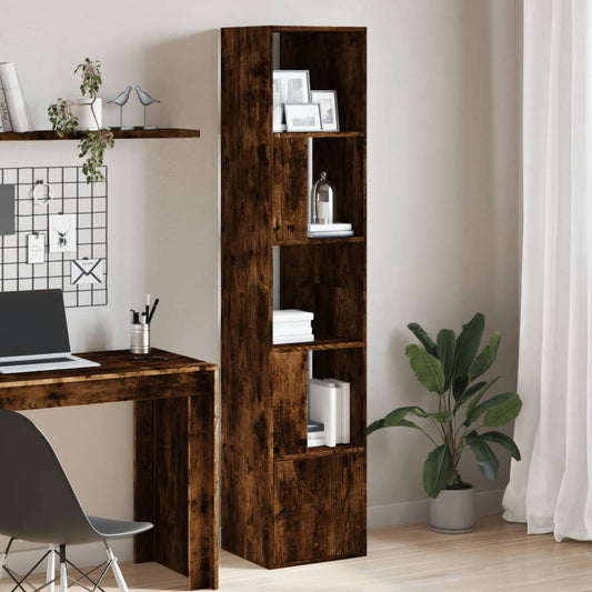 Libreria Rovere Fumo 40x36x189 cm in Legno Multistrato