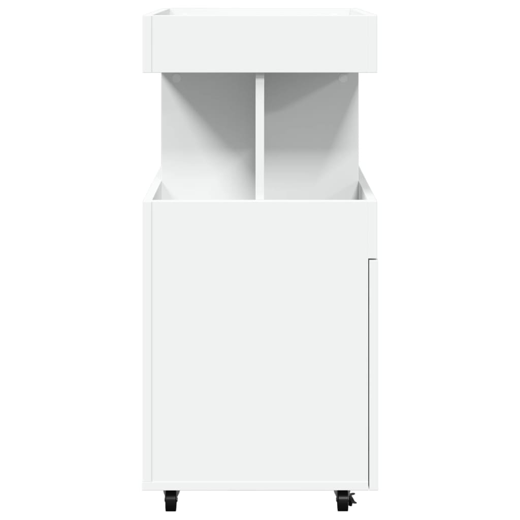 Carrello Bar Bianco 50x41x89 cm in Legno Multistrato