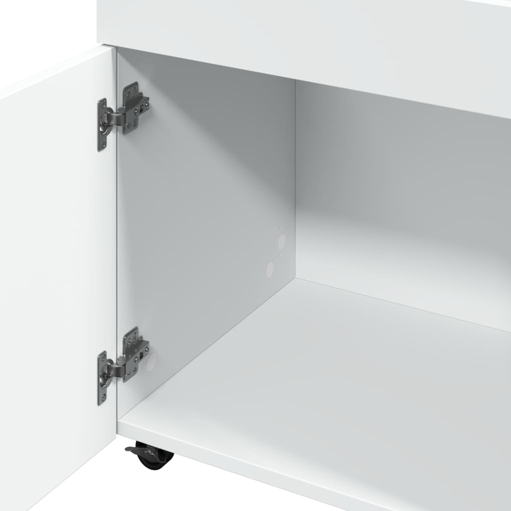 Carrello Bar Bianco 50x41x89 cm in Legno Multistrato