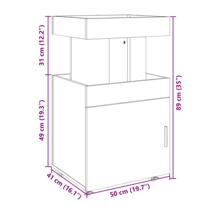 Carrello Bar Bianco 50x41x89 cm in Legno Multistrato