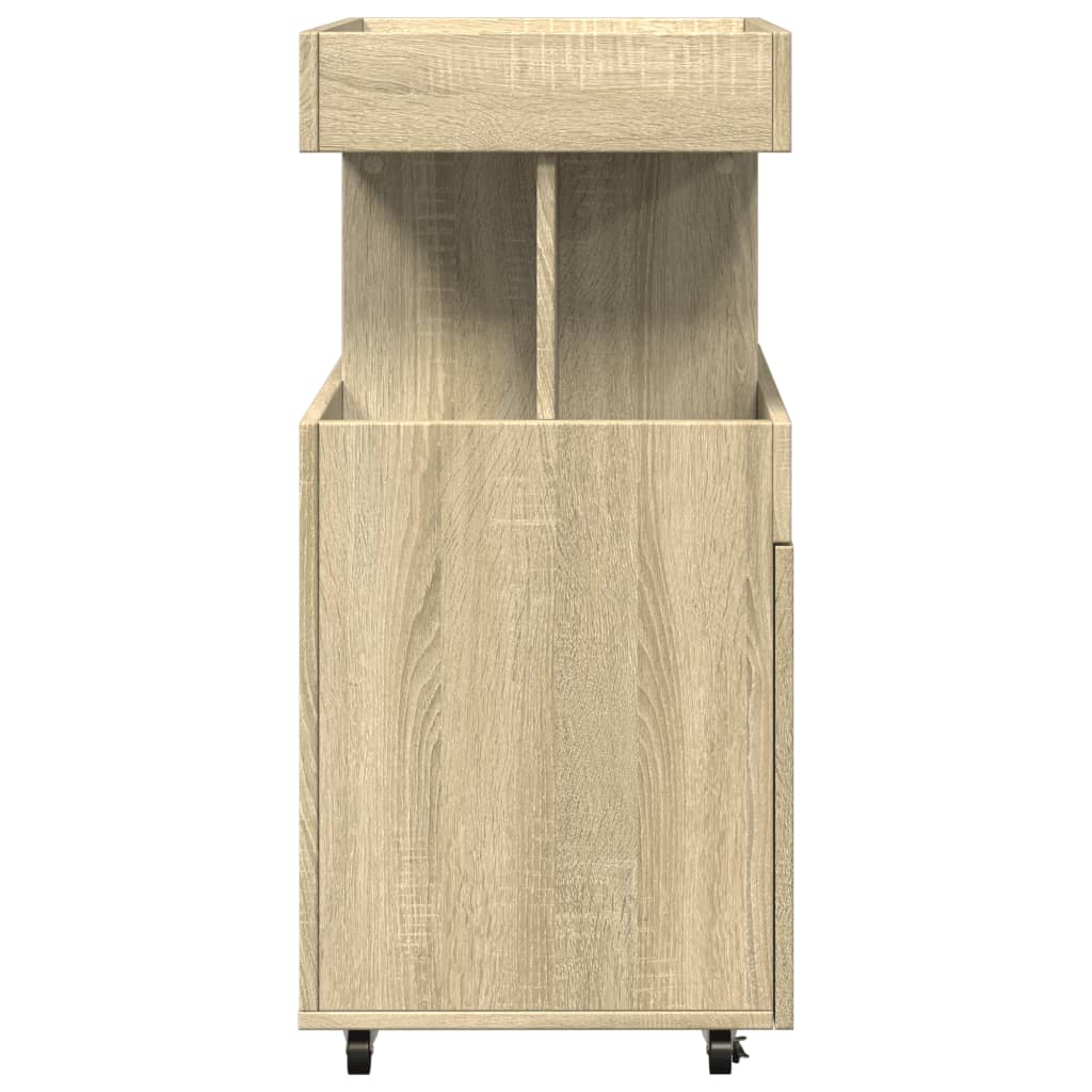 Carrello Bar Rovere Sonoma 50x41x89 cm in Legno Multistrato