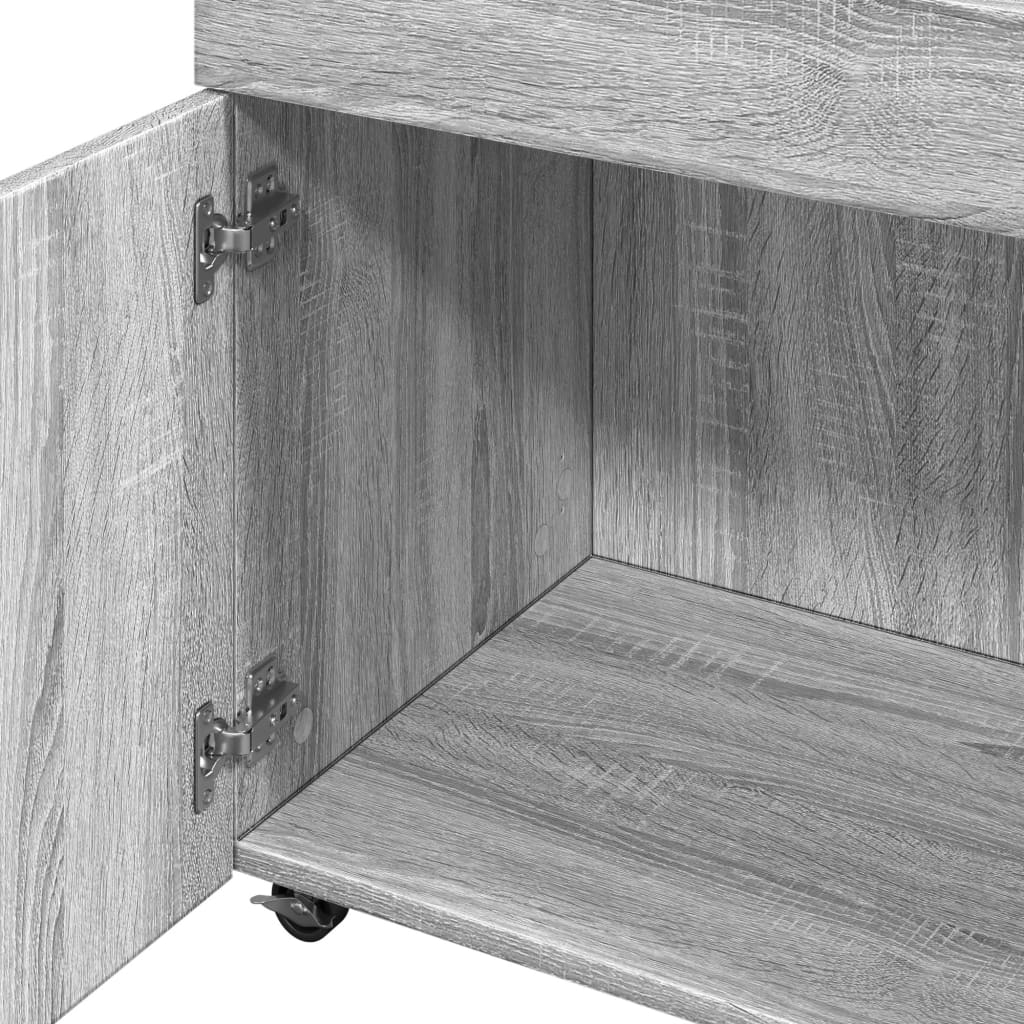 Carrello Bar Grigio Sonoma 50x41x89 cm in Legno Multistrato