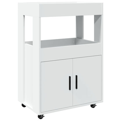 Carrello Bar Bianco 60x39,5x89 cm in Legno Multistrato