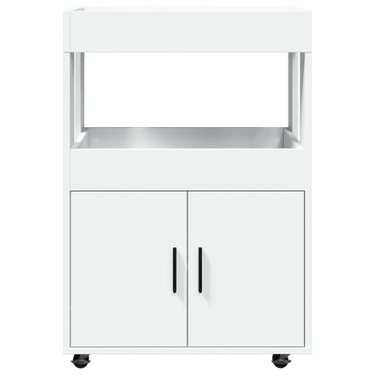 Carrello Bar Bianco 60x39,5x89 cm in Legno Multistrato