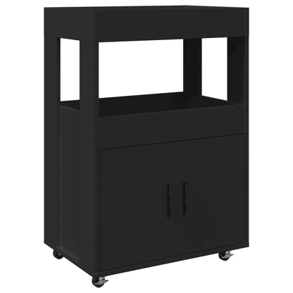 Carrello Bar Nero 60x39,5x89 cm in Legno Multistrato