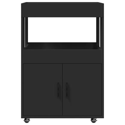 Carrello Bar Nero 60x39,5x89 cm in Legno Multistrato