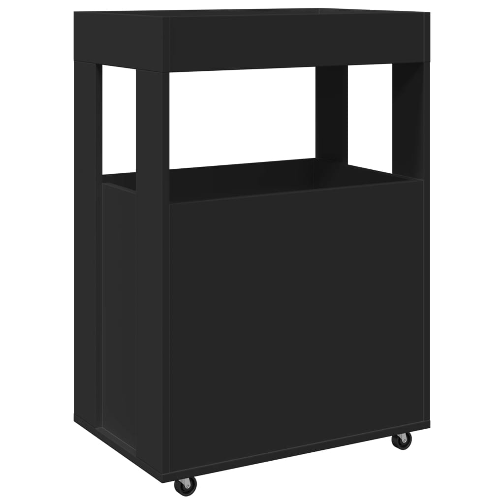 Carrello Bar Nero 60x39,5x89 cm in Legno Multistrato