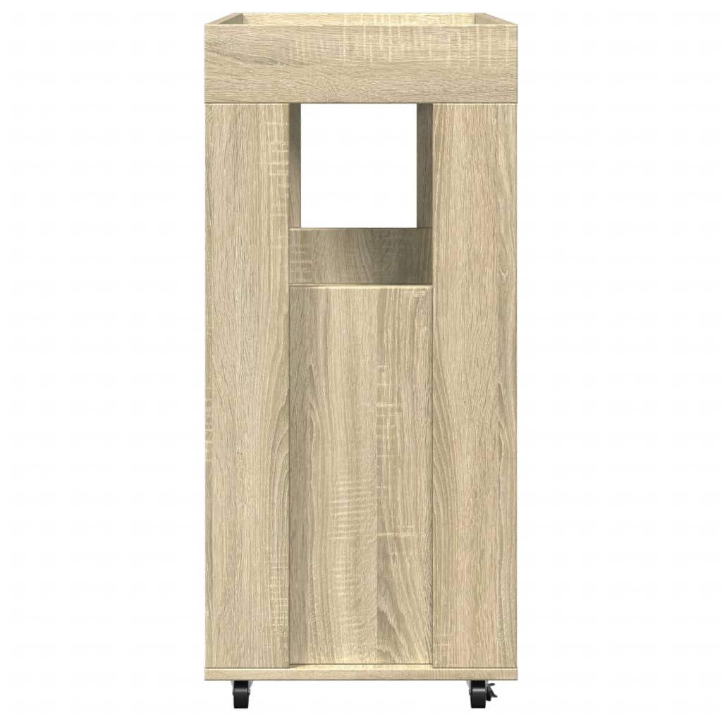 Carrello Bar Rovere Sonoma 60x39,5x89 cm in Legno Multistrato