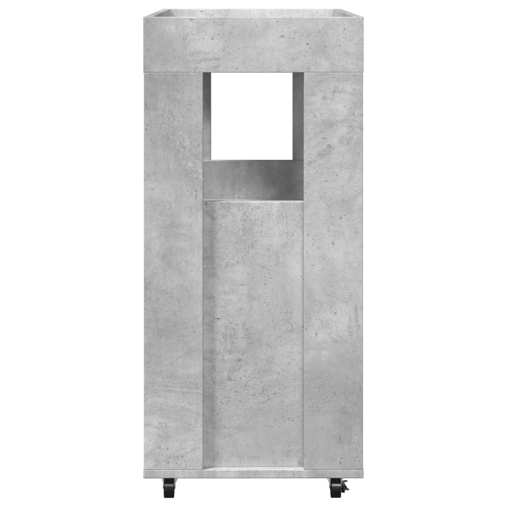 Carrello Bar Grigio Cemento 60x39,5x89 cm in Legno Multistrato