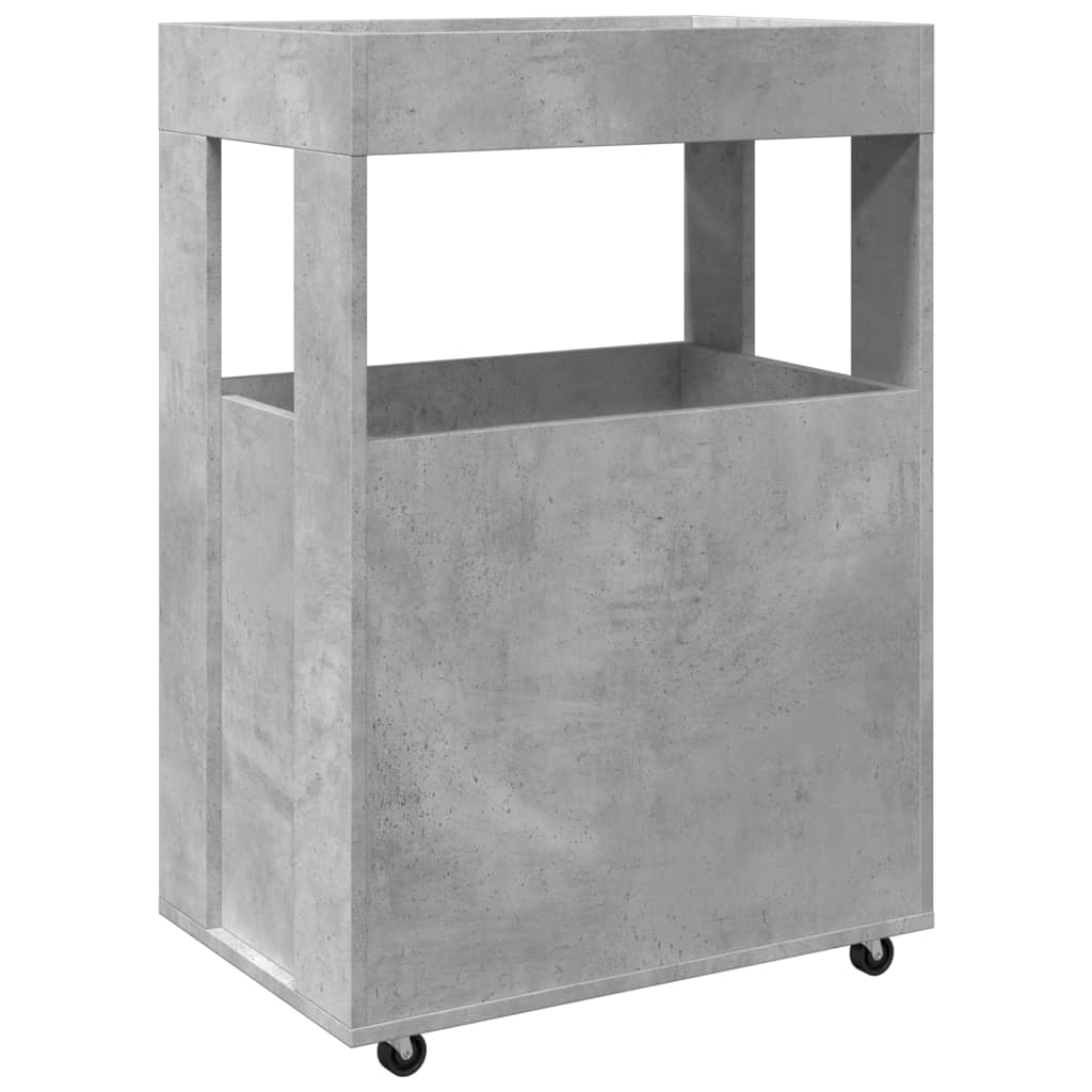 Carrello Bar Grigio Cemento 60x39,5x89 cm in Legno Multistrato