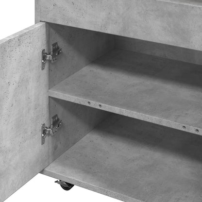 Carrello Bar Grigio Cemento 60x39,5x89 cm in Legno Multistrato