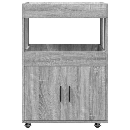 Carrello Bar Grigio Sonoma 60x39,5x89 cm in Legno Multistrato