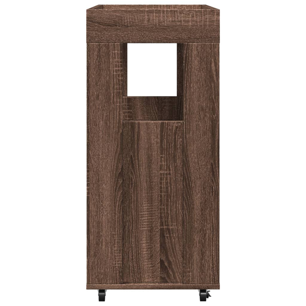 Carrello Bar Rovere Marrone 60x39,5x89 cm in Legno Multistrato