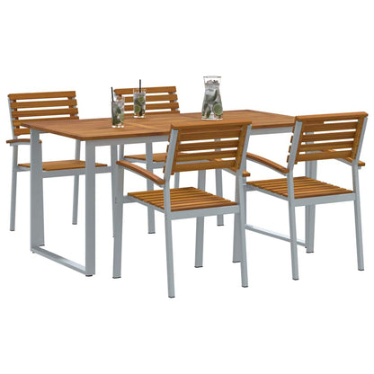 Set da Pranzo per Giardino 5 pcs Grigio | homemem39