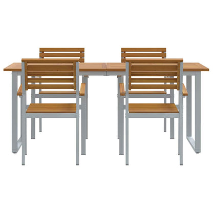 Set da Pranzo per Giardino 5 pcs Grigio | homemem39
