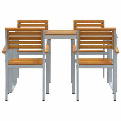 Set da Pranzo per Giardino 5 pcs Grigio | homemem39