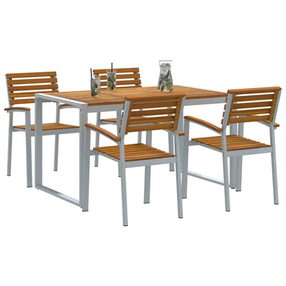 Set da Pranzo per Giardino 5 pcs Grigio | homemem39