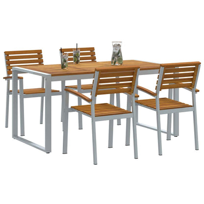 Set da Pranzo per Giardino 5 pcs Grigio | homemem39