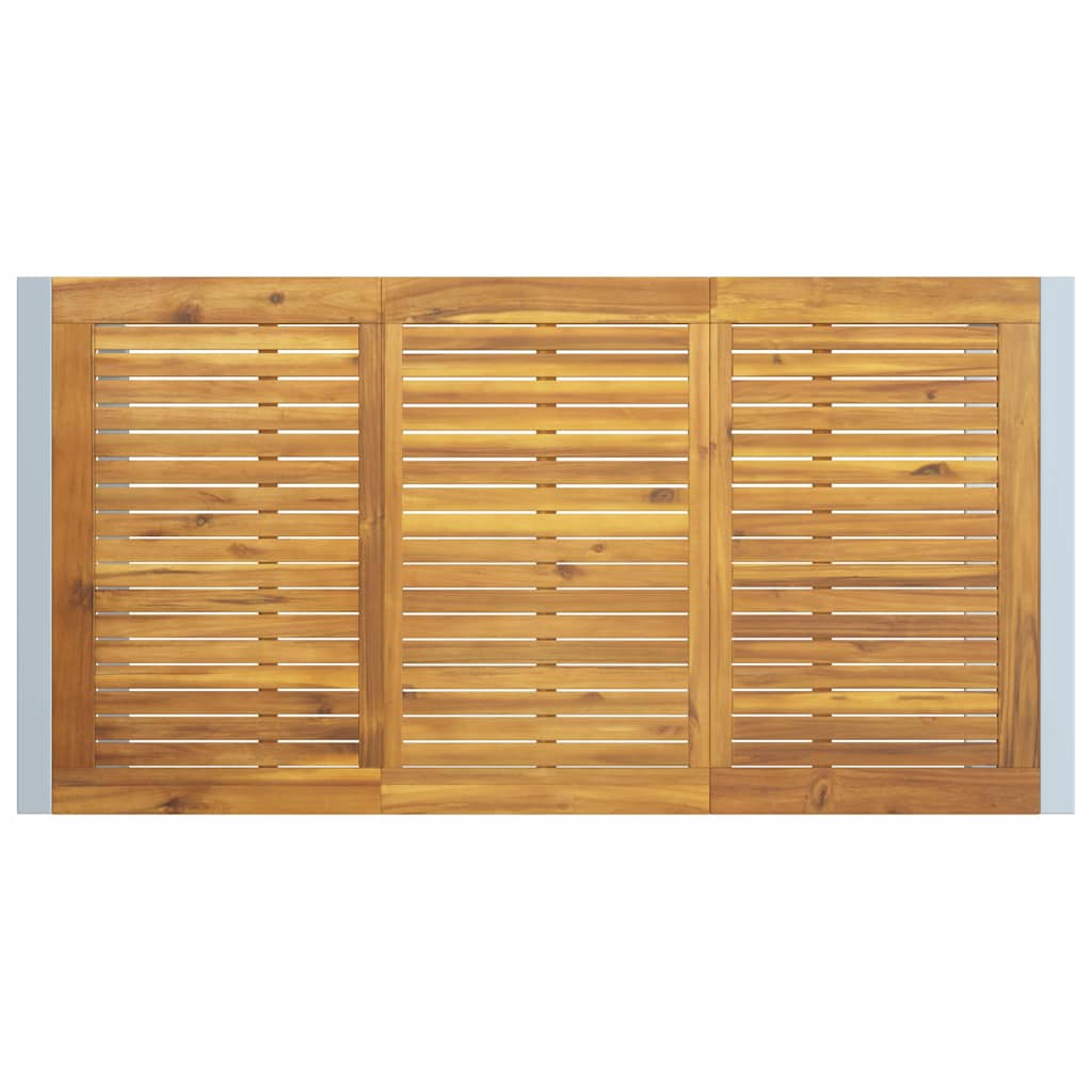 Set da Pranzo per Giardino 7 pcs Grigio