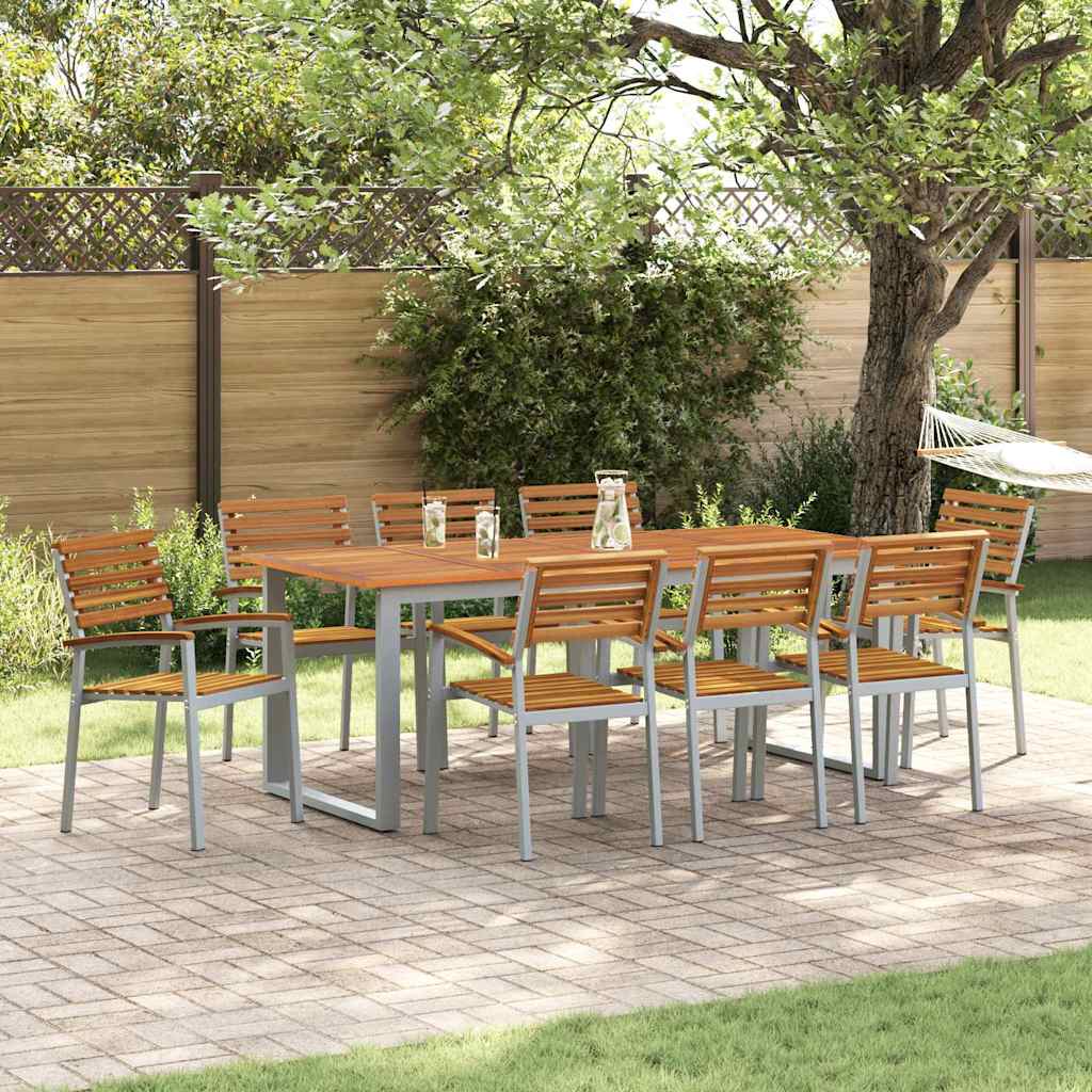Sedia da Giardino 8 pcs Marrone 56 x 57 x 87 cm