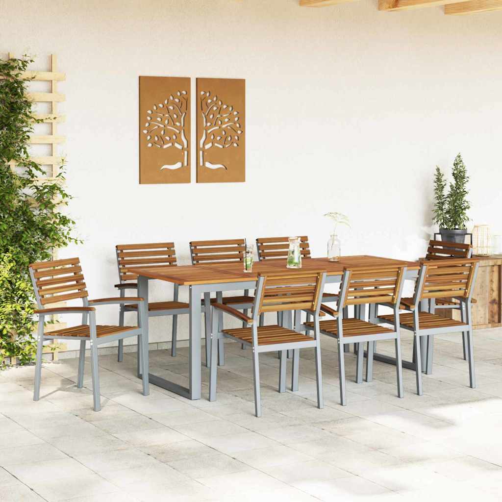 Sedia da Giardino 8 pcs Marrone 56 x 57 x 87 cm