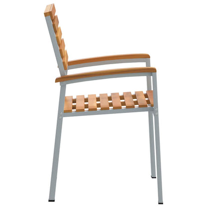 Sedia da Giardino 8 pcs Marrone 56 x 57 x 87 cm