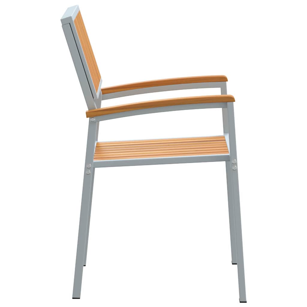 Sedia Impilabile 6 pcs Marrone 56 x 57 x 87 cm