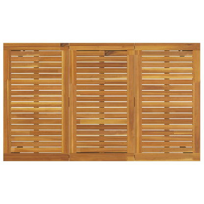 Set da Pranzo per Giardino 5 pcs Nero Legno di Acacia Massello